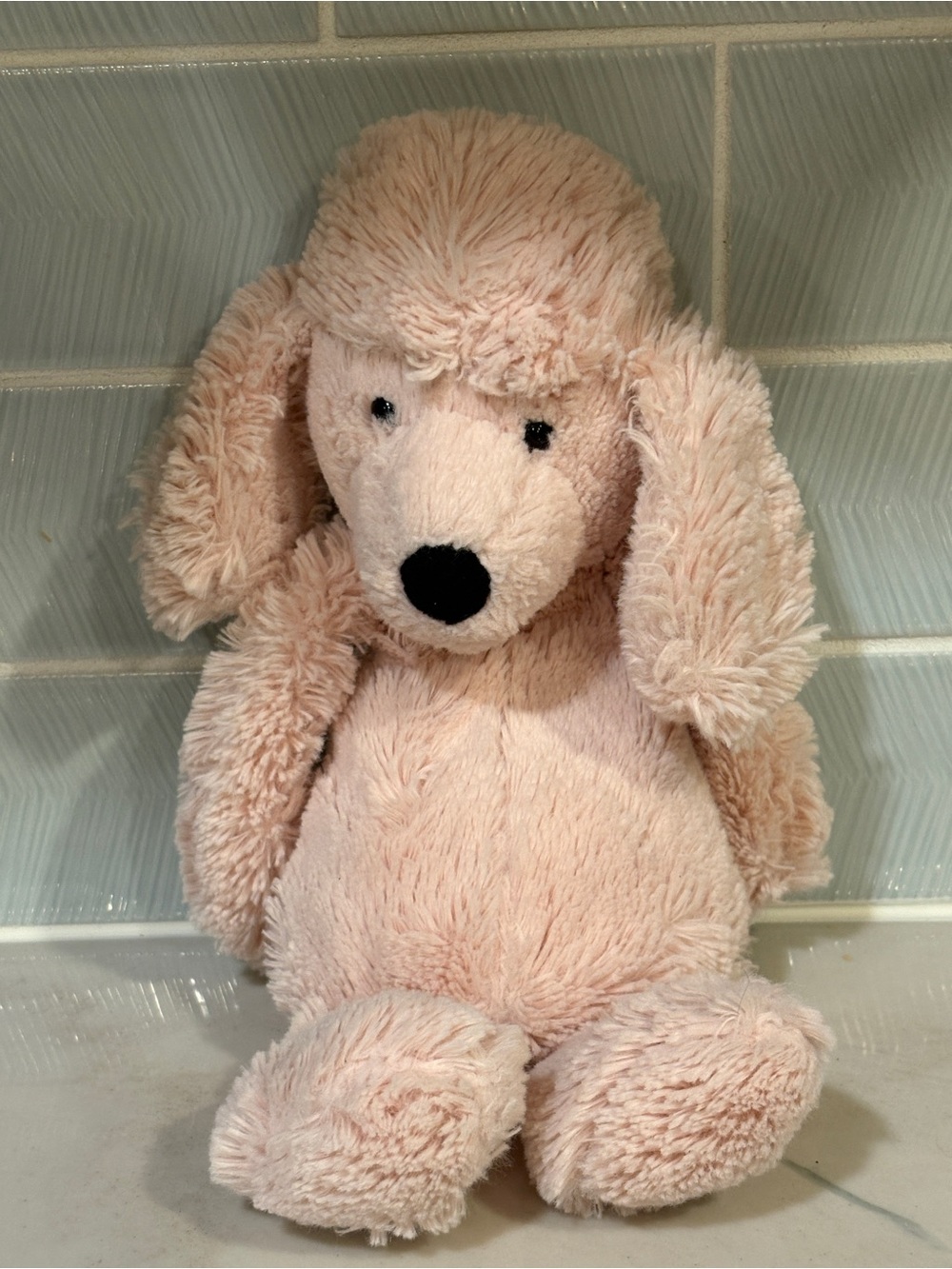 Jellycat Blush Pink Plush Poodle Dog Toy